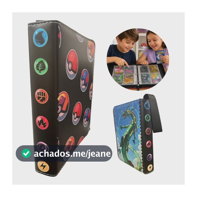Fichário Porta Cards Tcg 400 Cartas Para Sleeves Album Ziper