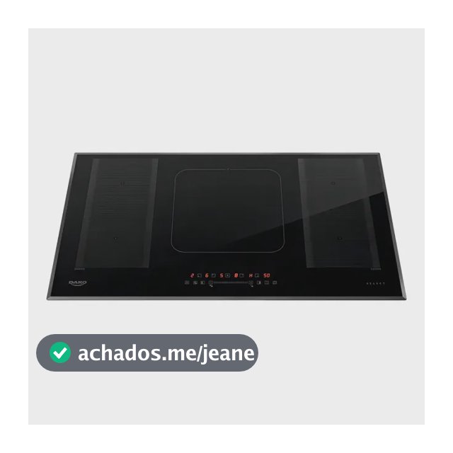 Cooktop de Indução 5 Bocas Dako Select com 2 Zonas Flexíveis e 7200W com Mesa em Vidro Cerâmico 220 V