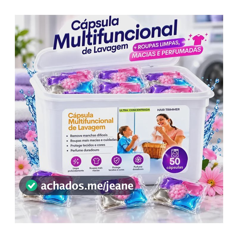 Sabão Em Cápsulas 5 Em 1 48 Un Lava Roupas Concentrado Ultra