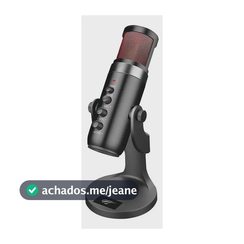 Microfone De Mesa Gamer/streamer Havit Gk59 Usb Plug&play Preto