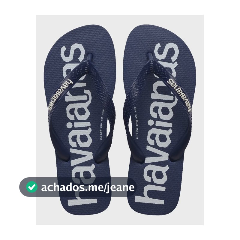 Chinelo Havaianas Sem Gênero Top Logomania 2 Marinho Estampado 37.8 Br