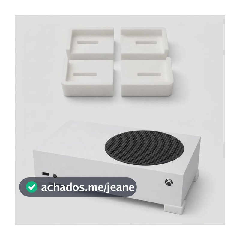 Kit 4 Pés Suporte De Mesa P/ Elevar E Proteger Xbox Series S