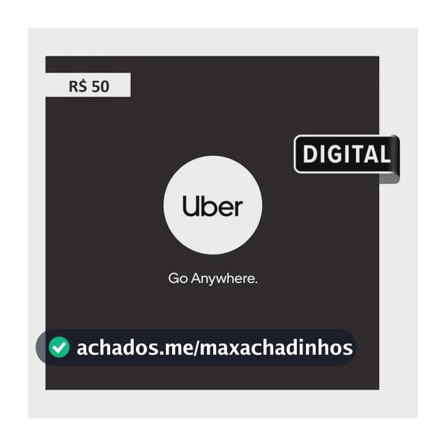 Uber Gift Card R$50 (Digital)