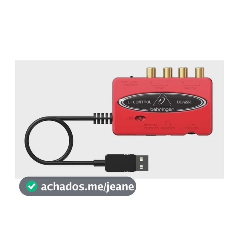 Interface De Áudio Behringer U-control Uca222 Vermelho