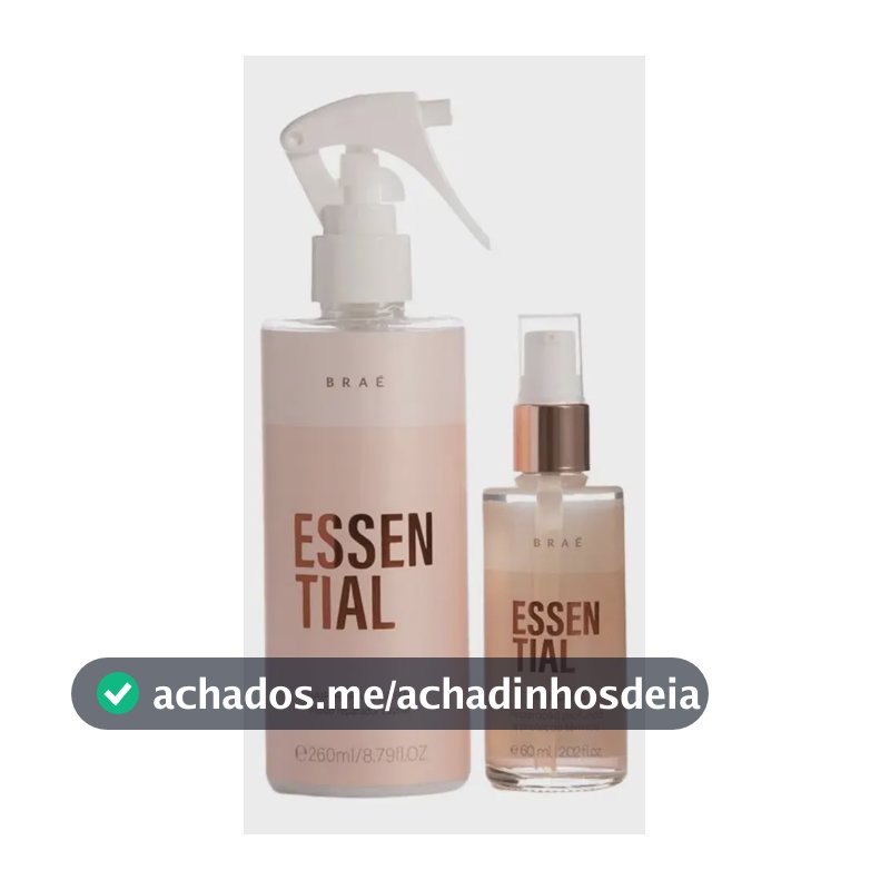 Kit Braé Essential Sérum e Óleo para Cabelos Danificados com Ácido Hialurônico