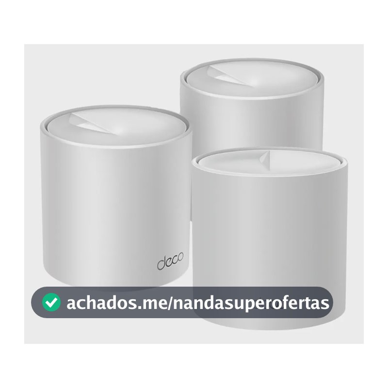 TP-Link Deco X10(3-pack) Roteador Mesh Wifi6 AX1500 Cobre até 520m²