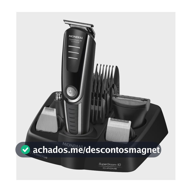 Aparador De Pelos Supergroom-10 Mondial Bivolt Bg-10