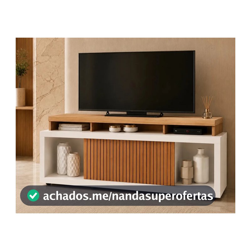 Rack para tv até 70 polegadas aegon cor freijó/off white