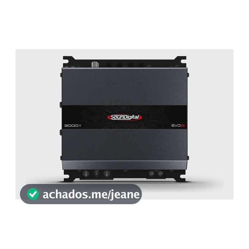 Módulo Amplificador Soundigital 3000.1 Evo 6 Classe D 1 Canal 4 Ohms Sd 3000w Rms 1c Potência Som Automotivo Carro Moto Picapes Caminhonete Suv 3.000 Wrms Sd3000.1 Sd3000.1-4 3000.1-4 Evo6 Sd3k