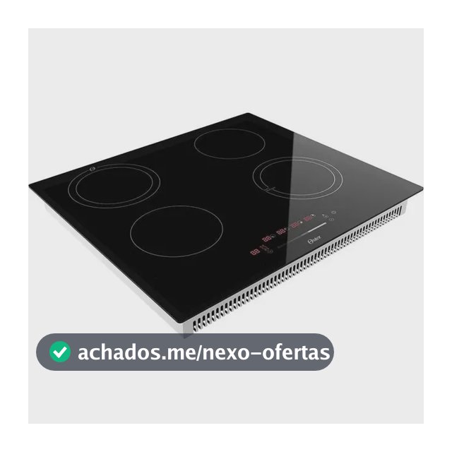 Cooktop Indução 4 Bocas Touchscreen Vidro Preto Oster