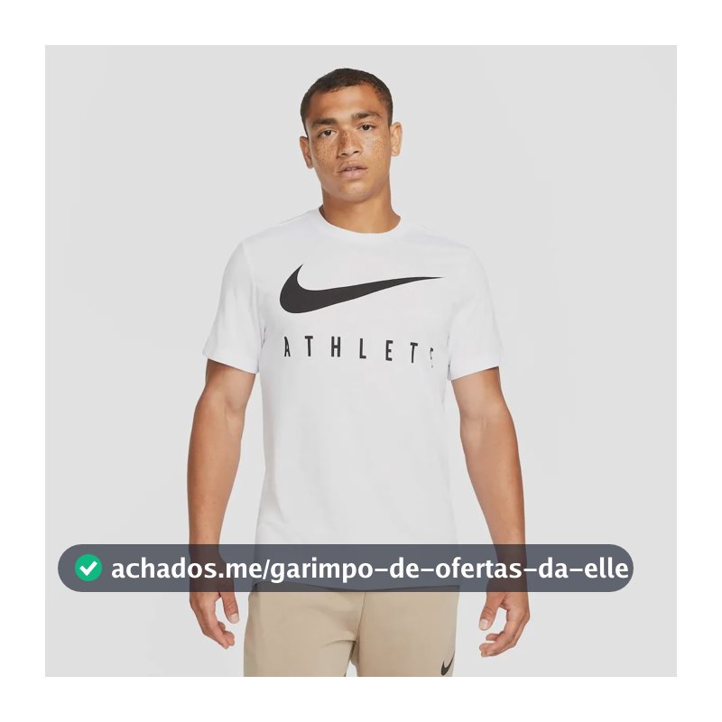 Camiseta Dri-fit Nike Athletee Masculina Branco M