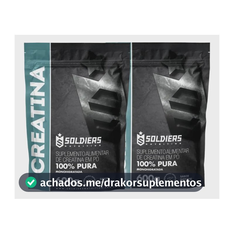 Creatina Soldiers Nutrition em pó Sem sabor x 1kg 2 un