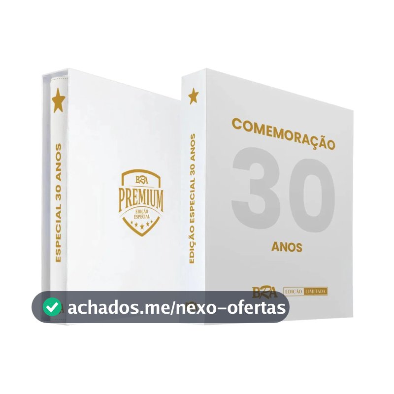 Pasta Premium Bra Comemoração 30 Anos 3x3 - Branco 360 Cards Branco