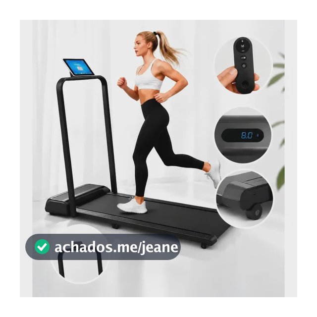 Esteira Elétrica Dobrável Compacta para Caminhada Residencial 6km/h com Controle Remoto e Display LED
