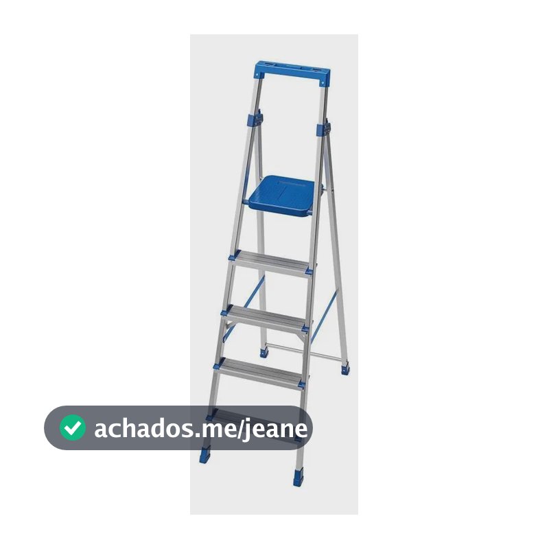 Escada De Alumínio 5 Degraus Doméstica Tramontina 40000005 Azul