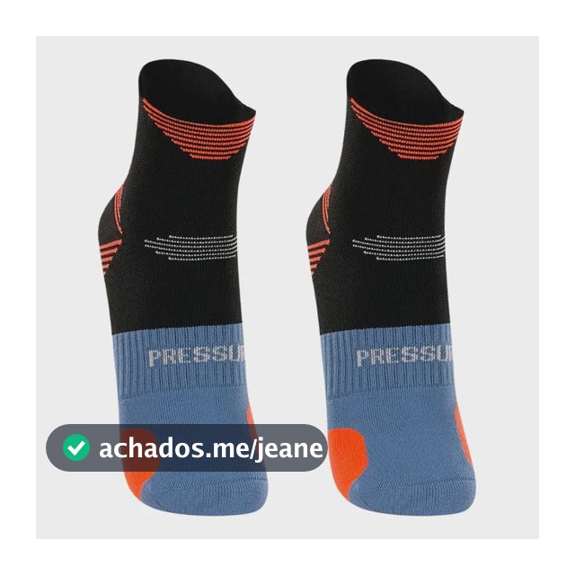 Kit 2 Meia Dupla Camada Corrida Anti Bolha Lupo 15424