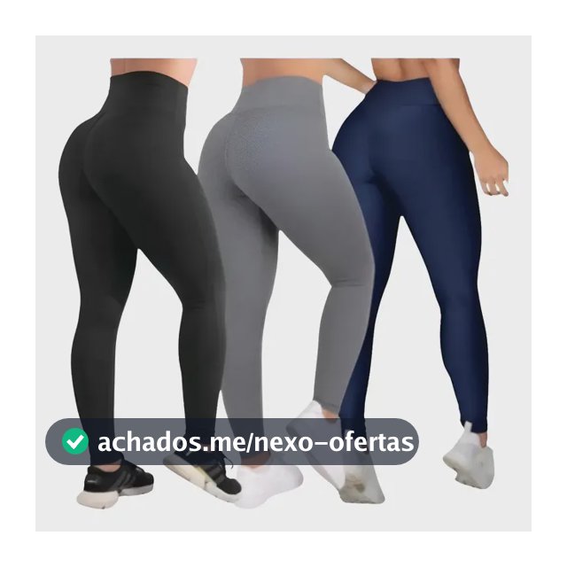 Kit 3 Calças Legging Legg Grossa Zero Transparência Promoção