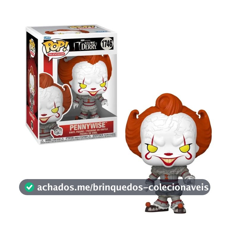 Boneco 1746 Pop! Movies Pennywise Bem-vindo à Derry Funko