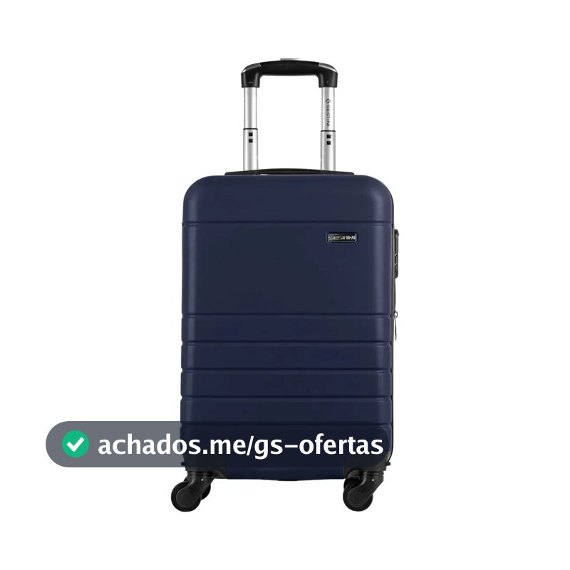 Mala Bordo Abs Sestini 360 Essencial 2 Com Roda Removível Azul-marinho
