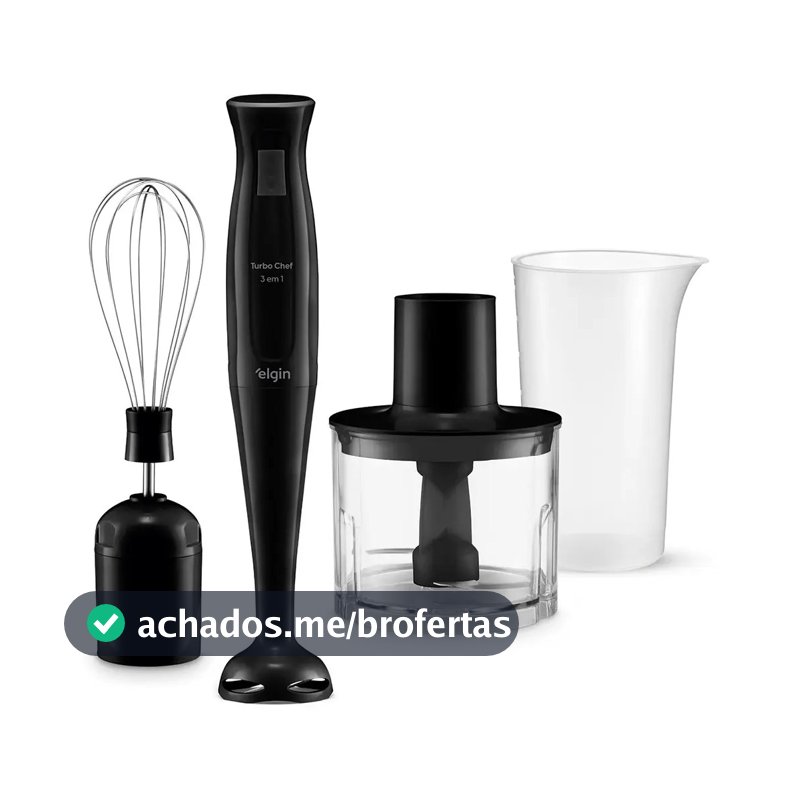 Mixer Elgin Turbo Chef 3 em 1 de 200W para Bater e Triturar