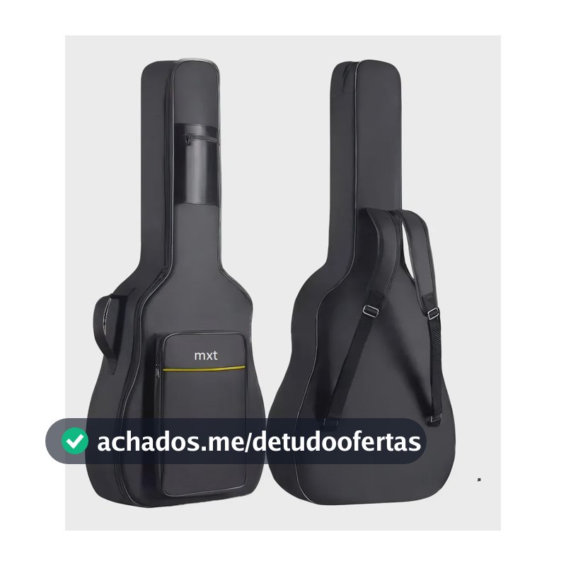 Capa Bag Para Violão Gianinni Start Almofadada Mochila Preto