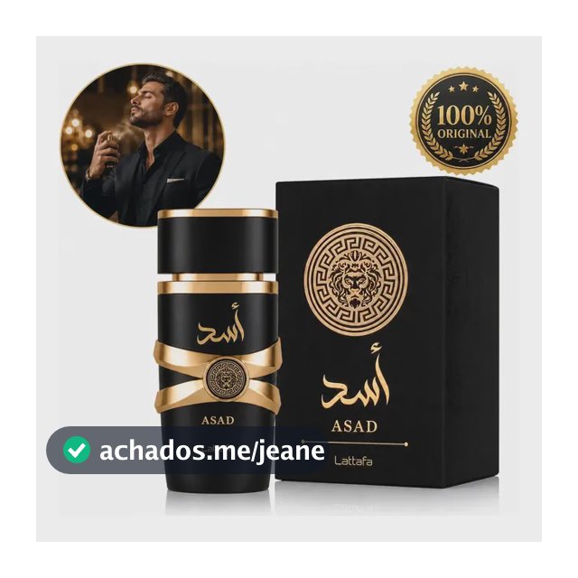 Perfume Lattafa Asad 100ml Selo Original Árabe Eau Com Nota