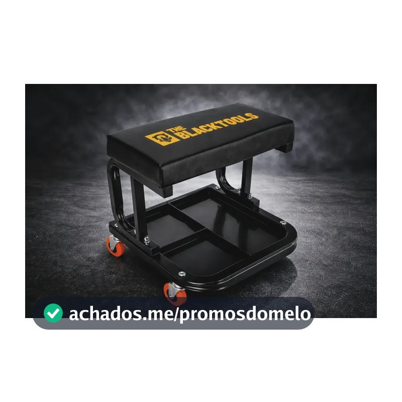 Banqueta Banquinho Mecânico Assento Fixo Oficina Preto