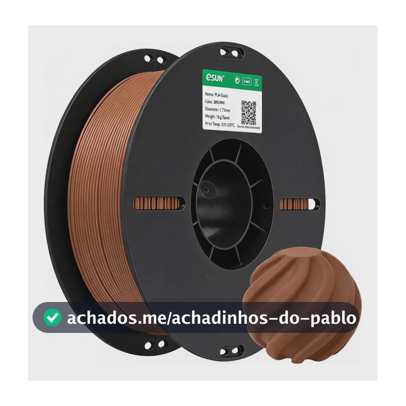 Filamento Pla Basic Esun 1kg Para Impressora 3d Marrom