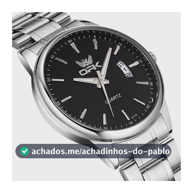 Opk Relógio Masculino Original Prata À Prova D'água 6010