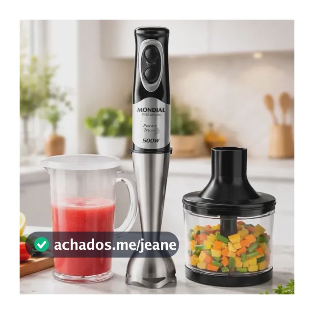 Power Mixer Premium Mondial Preto/Inox 500W M-07