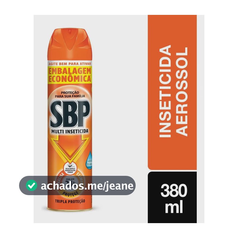 Multi-Inseticida Aerossol SBP Frasco 380ml Embalagem Econômica