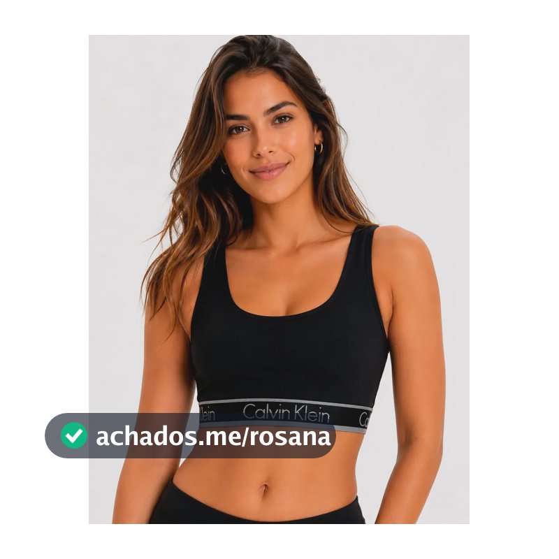 Top Calvin Klein Regata Fitness Academia Cotton Original Preto Liso M