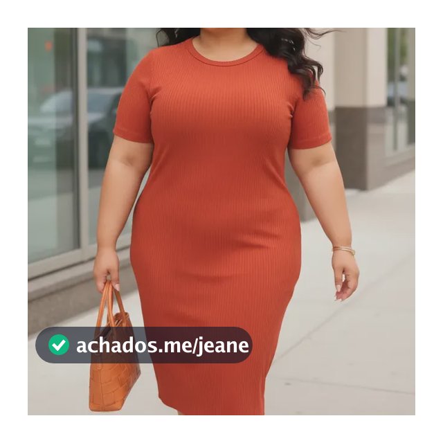 Vestido Midi Plus Size Canelado Festa Casual