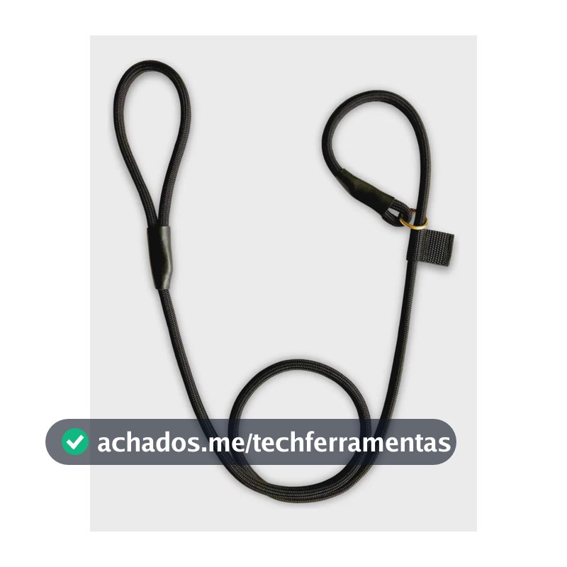 Guia Adestramento De Cães Coleira Unificada Educativa 2,00m Preto Com Trava Profissional Reforçada