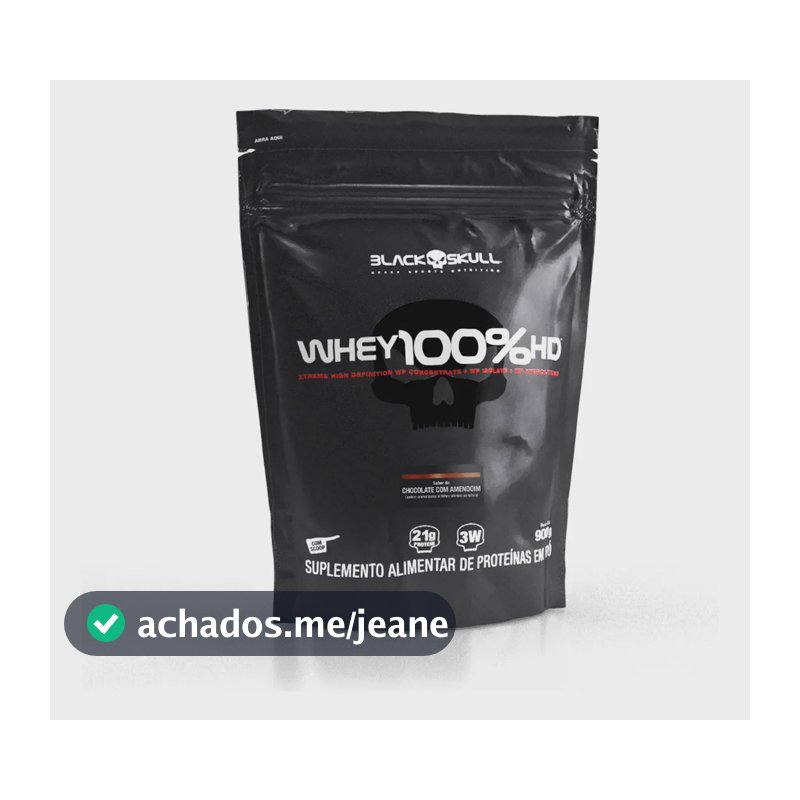 Refil Whey 100% Hd 900g Chocolate Com Amendoim