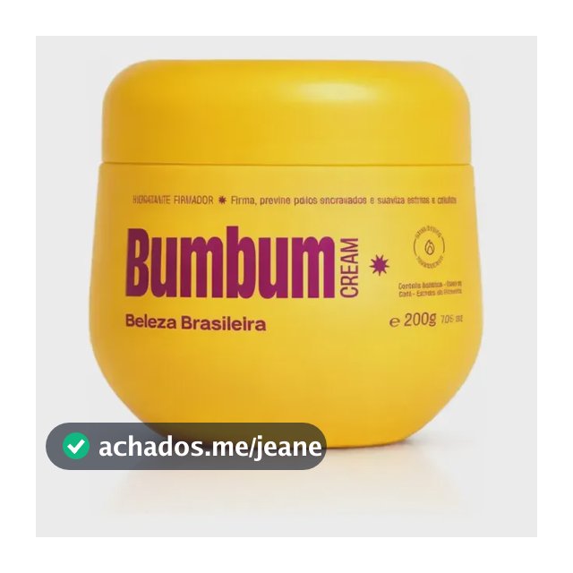 Bumbum Cream 200g Beleza Brasileira