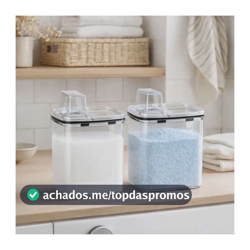 Kit 2 Dispenser Lavanderia Organizador Porta Sabão Amaciante 1,35 L