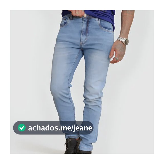 Calça Masculina Jeans Tradicional Slim Ajustada Lycra Koenig