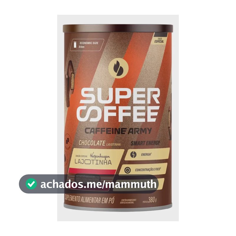 Cafeína Caffeine Army Supercoffee Classic Size em pó sabor Lajotinha x 380g