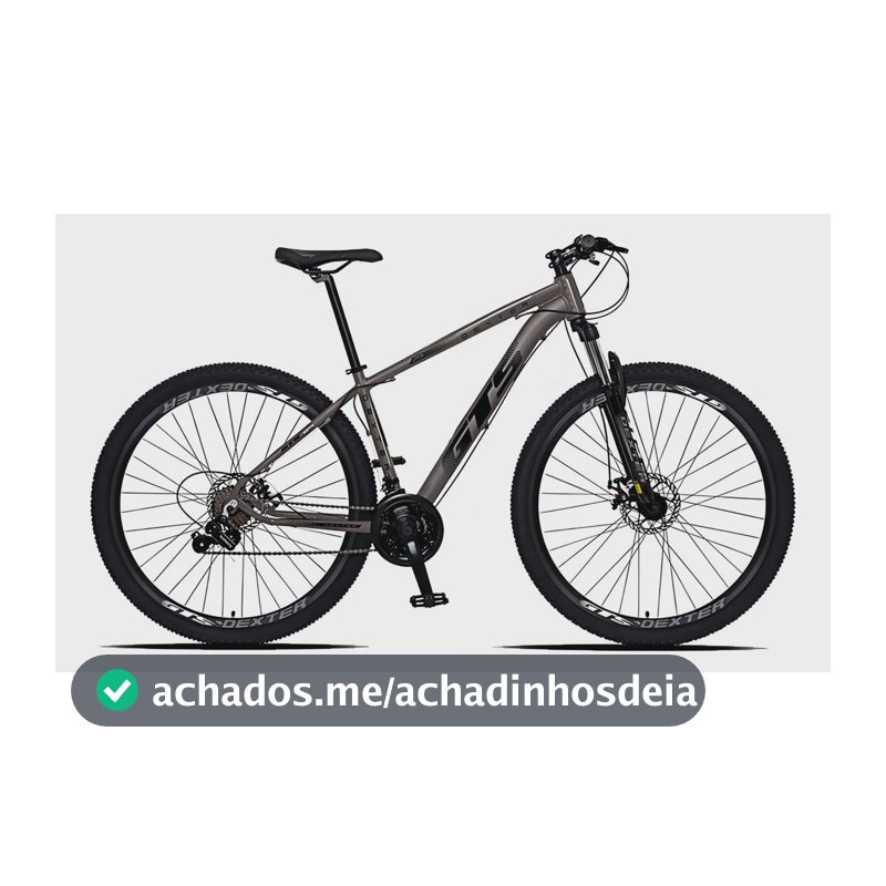 Bicicleta Aro 29 Gts Dexter 24 Marchas Freio A Disco Cor Grafite Com Preto Tamanho Do Quadro 21