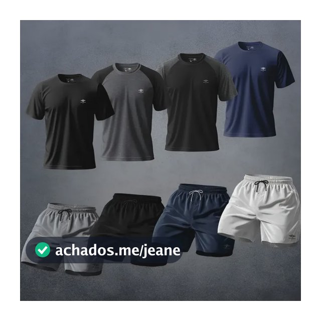 Kit Camisetas Dry Fit Uv E Shorts Verão P Ao Plus Academia