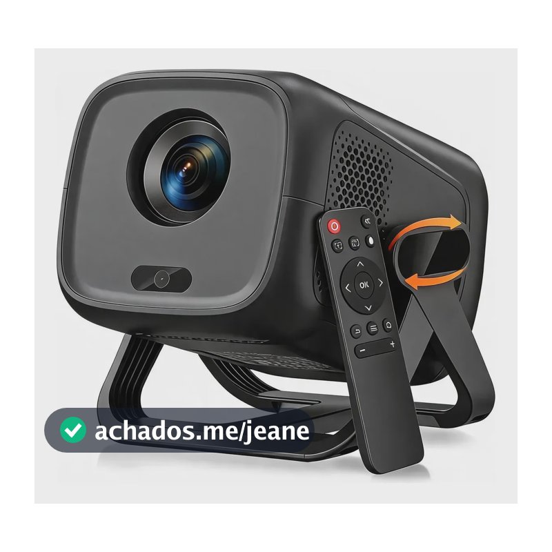 Projetor Smart Tv Portátil Full Hd 4k Android 11 Wi-fi Preto 127/220v
