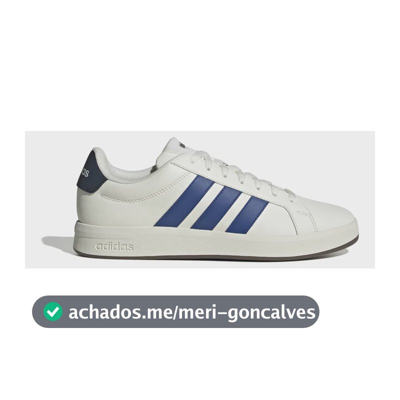 Tênis Masculino Grand Court Base 3.0 adidas Branco Liso 43 Br