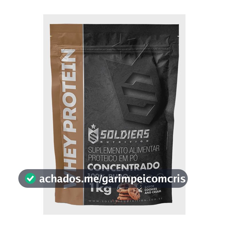 Whey Protein Concentrado 1kg Cookies Soldiers Nutrition