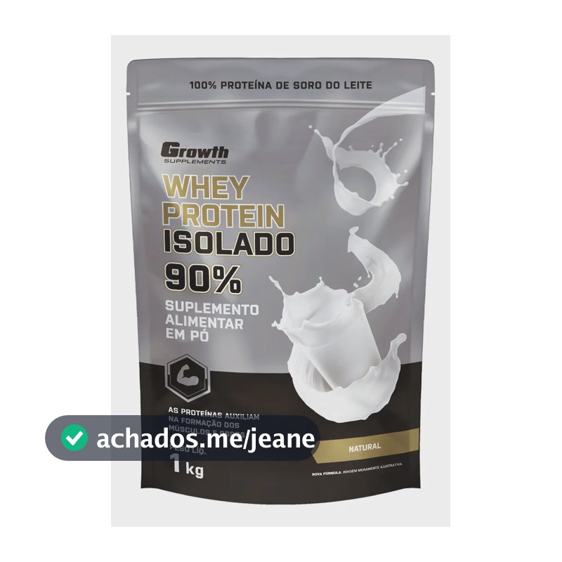 Whey Protein Isolado 1kg Growth Supplements - Natural
