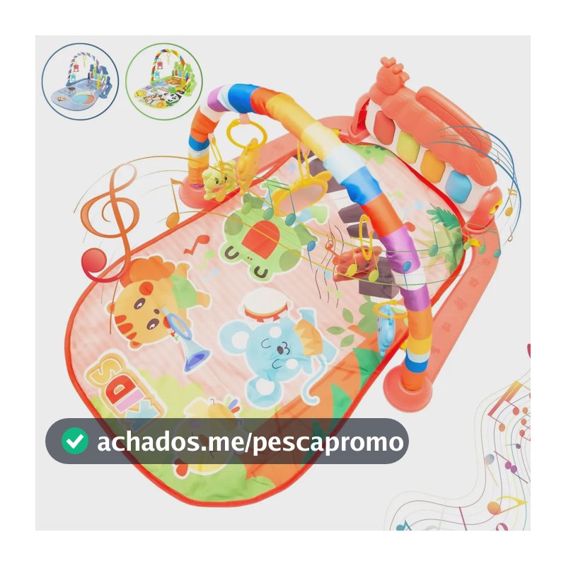 Tapete Infantil De Atividades Piano Musical Com Luz E Som ATENTU