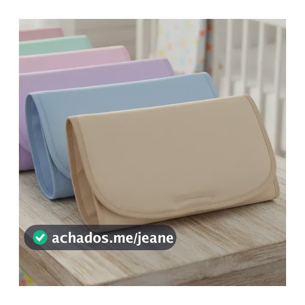 Trocador De Fralda Bebe Impermeável Dobrável Estampa Lisa