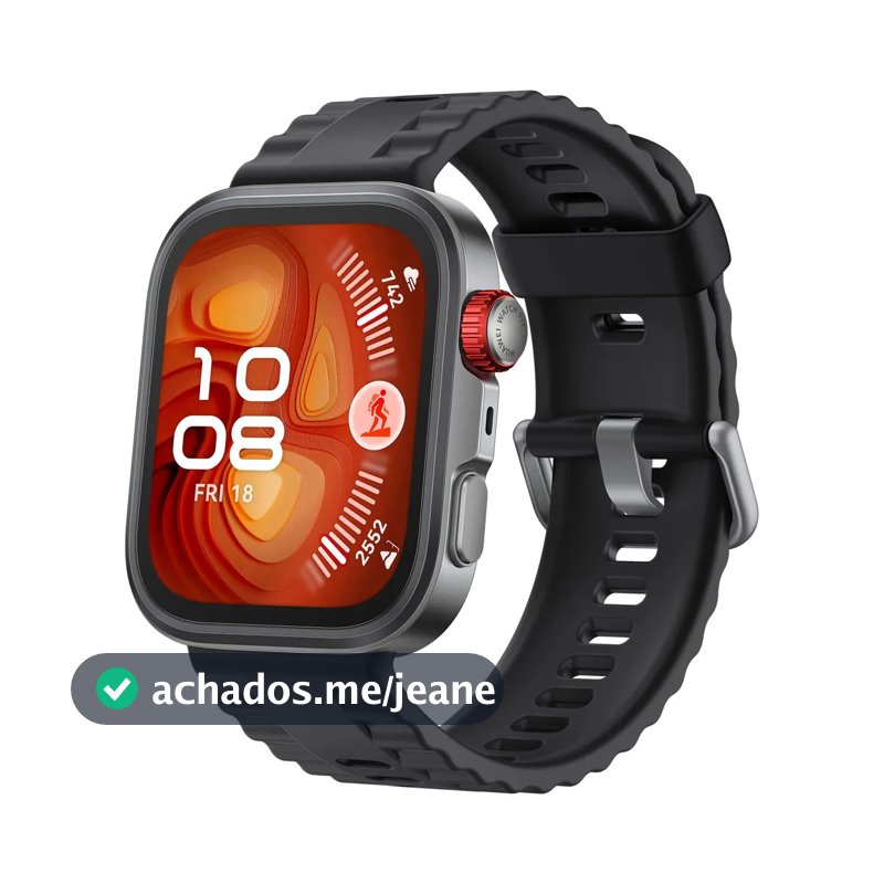 Smartwatch HUAWEI WATCH FIT4 Pro Esportes ao Ar Livre de Nível Profissional Mapa de Campos de Golfe Bateria com Autonomia de até 10 Dias Compatível com iOS e Android Preto