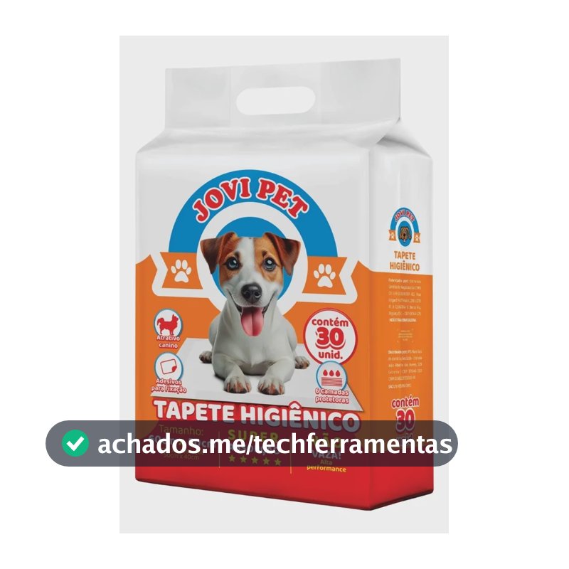 Tapete Higiênico Neutro 30un 50x60cm P/ Cachorro Gato Branco