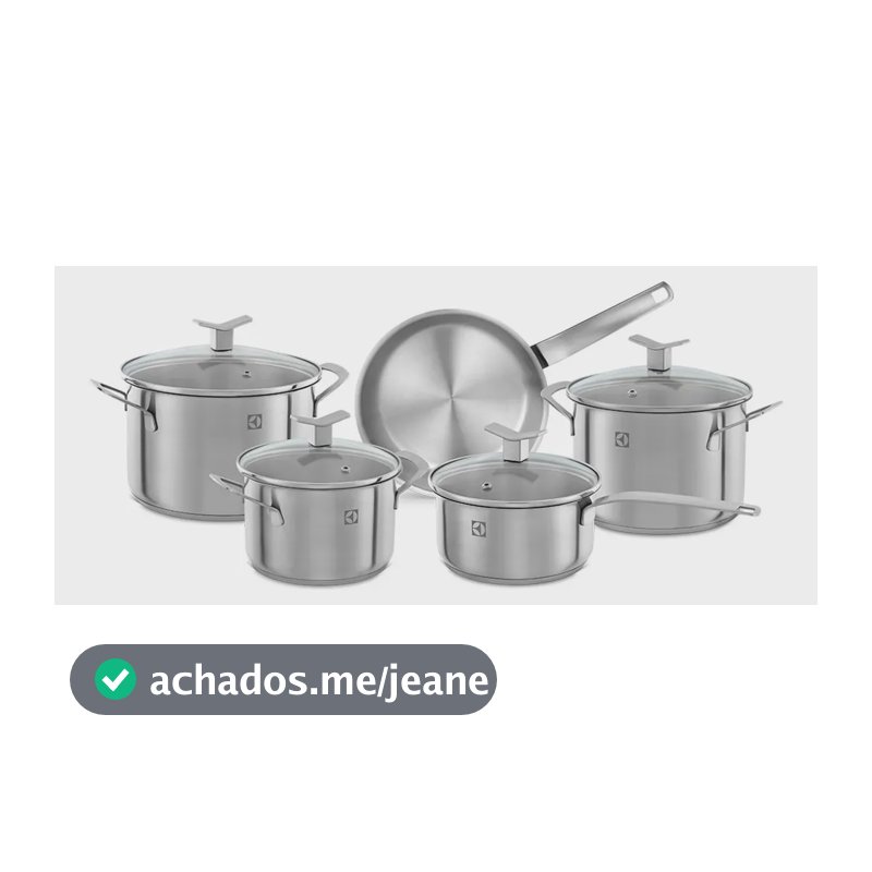 Electrolux Jogo de Panelas em Inox com 5 Peças Design com Fundo Triplo